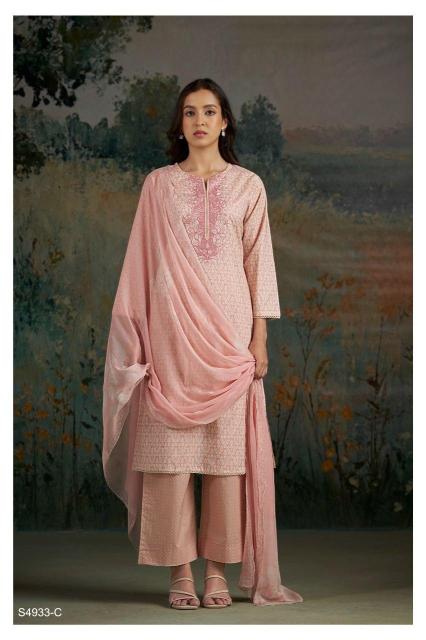 Ganga cameli 4933 cotton dress material wholesale online